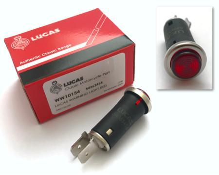 Lucas Round type Warning Light (Red) 54363454,99-1208 - High quality product image showing Lucas Round type Warning Light (Red) 54363454,99-1208 details and features