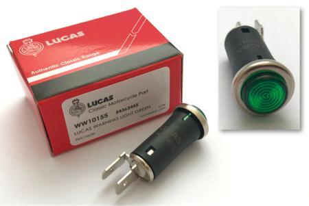 Lucas Round type Warning Light (Green) 54363455,99-1209 - The Green Spark Plug Automotive product