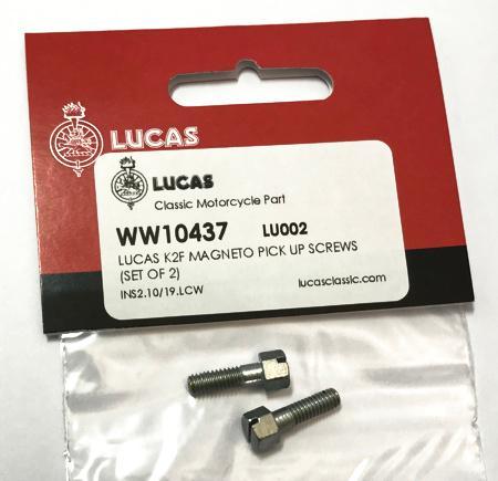 Lucas K2F Pick Up Screws (Set of 2) LU002 Magneto Motorcycle - High quality product image showing Lucas K2F Pick Up Screws (Set of 2) LU002 Magneto Motorcycle details and features