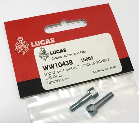 Lucas MO1 Pick Up Screws (Set of 2) LU003 Magneto Motorcycle - High quality product image showing Lucas MO1 Pick Up Screws (Set of 2) LU003 Magneto Motorcycle details and features