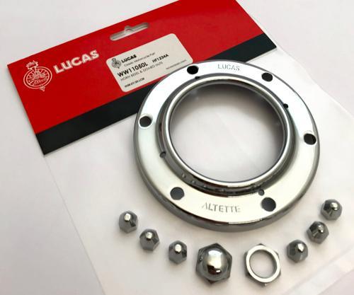 Lucas Altette Horn Bezel and  Domed Nuts HF1234A BSA Triumph Norton Motorcycle - The Green Spark Plug Automotive product