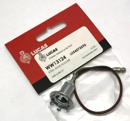 Lucas Motorcycle Steel Pilot Bulb Holder 54573590, 554710 BPF Beam Unit - High quality product image showing Lucas Motorcycle Steel Pilot Bulb Holder 54573590, 554710 BPF Beam Unit details and features