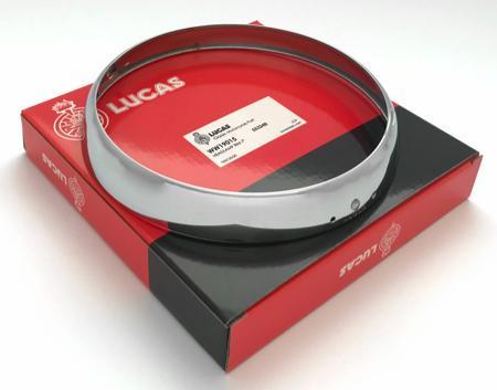 Lucas 7 Motorcycle Chrome Headlamp Headlight Rim 553248 - High quality product image showing Lucas 7 Motorcycle Chrome Headlamp Headlight Rim 553248 details and features
