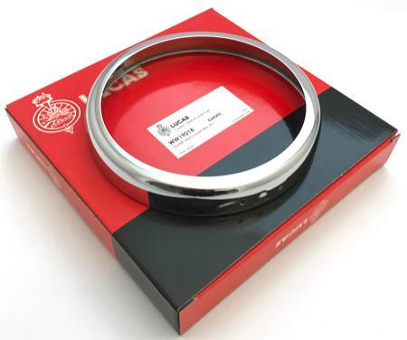 Lucas 5-3/4 BSA Triumph Headlamp Headlight Rim Chrome 534343,99-0691 - High quality product image showing Lucas 5-3/4 BSA Triumph Headlamp Headlight Rim Chrome 534343,99-0691 details and features