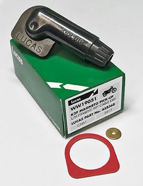 Lucas K2F KVF Magneto Pick Up Left Hand 90 Degree 458368 Clip on Cable Exit - The Green Spark Plug Automotive product
