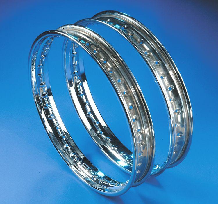 Wheel rim BSA/Ariel Motorcycle British Chrome Rim for B31/B33/A7/A10 42-5637 - High quality product image showing Wheel rim BSA/Ariel Motorcycle British Chrome Rim for B31/B33/A7/A10 42-5637 details and features