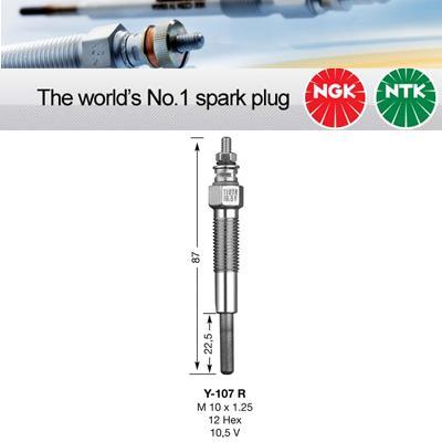 NGK Glow Plug Y-107R (1229) - The Green Spark Plug Automotive product