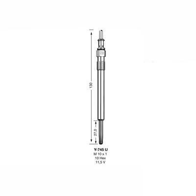 NGK Glow Plug Y-745U (4705) - High quality product image showing NGK Glow Plug Y-745U (4705) details and features