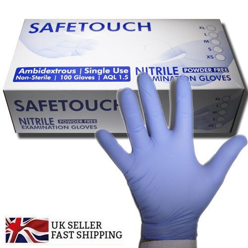 Blue Disposable 100 Pack XL Non Sterile Nitrile Powder Free Gloves AQL 1.5