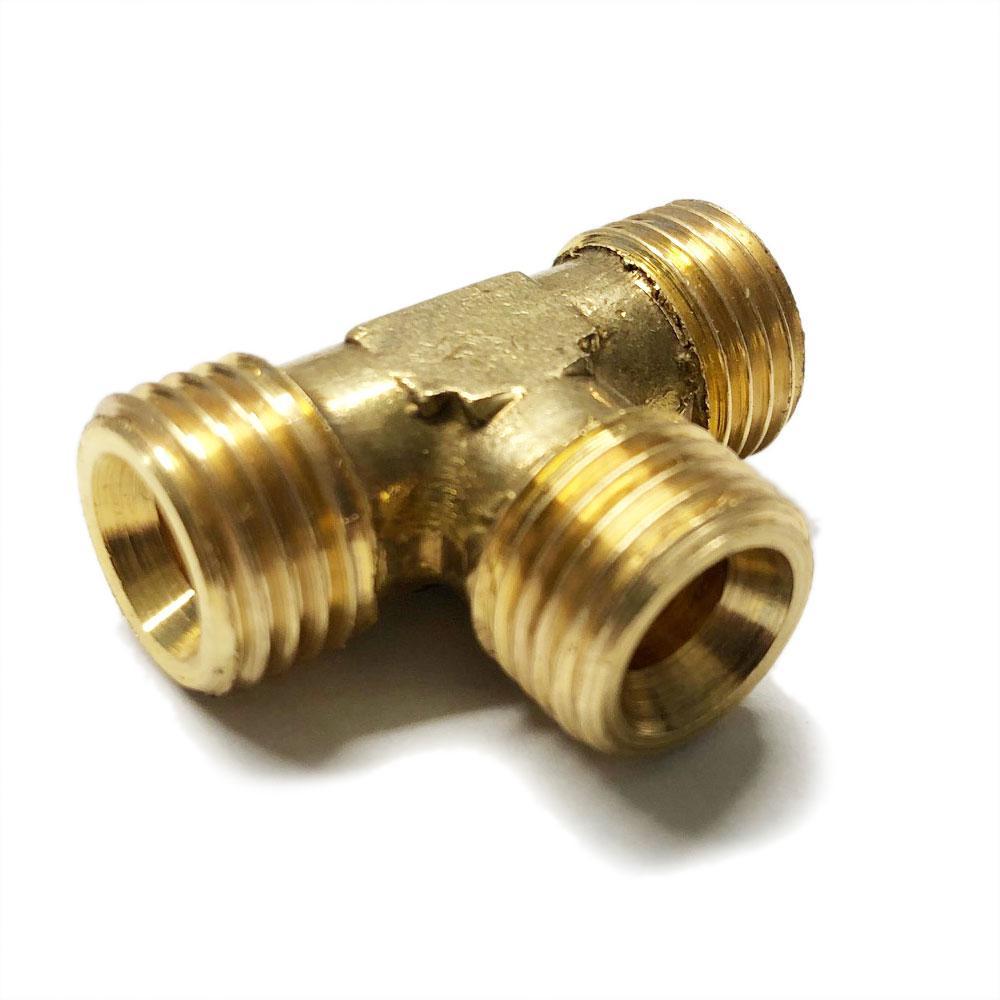 Brass Equal Tee 1/4 O/D - Petrol Fuel Pipe - 1/4 BSP - High quality product image showing Brass Equal Tee 1/4 O/D - Petrol Fuel Pipe - 1/4 BSP details and features