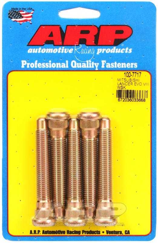 ARP 100-7717 EVO WHEEL STUD KIT, 12 Millimeter x 1.5 Inch Thread Size; 3.000 Inch Under Head Length; 0.270 Inch Knurl Length - High quality product image showing ARP 100-7717 EVO WHEEL STUD KIT, 12 Millimeter x 1.5 Inch Thread Size; 3.000 Inch Under Head Length; 0.270 Inch Knurl Length details and features