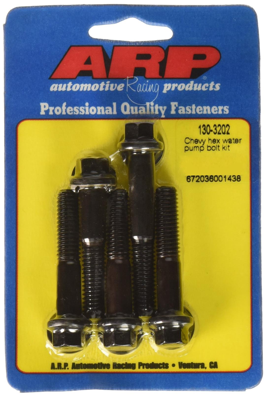 ARP 130-3202 Water Pump Bolt Kit, Hex Style, Chrome Moly Steel With Black Oxide Finish, For Select Chevrolet V8 Applications - The Twister Group Tools product