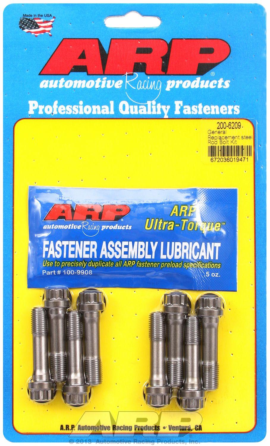 ARP 200-6209 GEN REPLACSTEL RD BLT KIT, General Replacement; 220000 PSI Tensile Strength; Polished; ARP2000 Steel; Set of 8 - The Twister Group Tools product