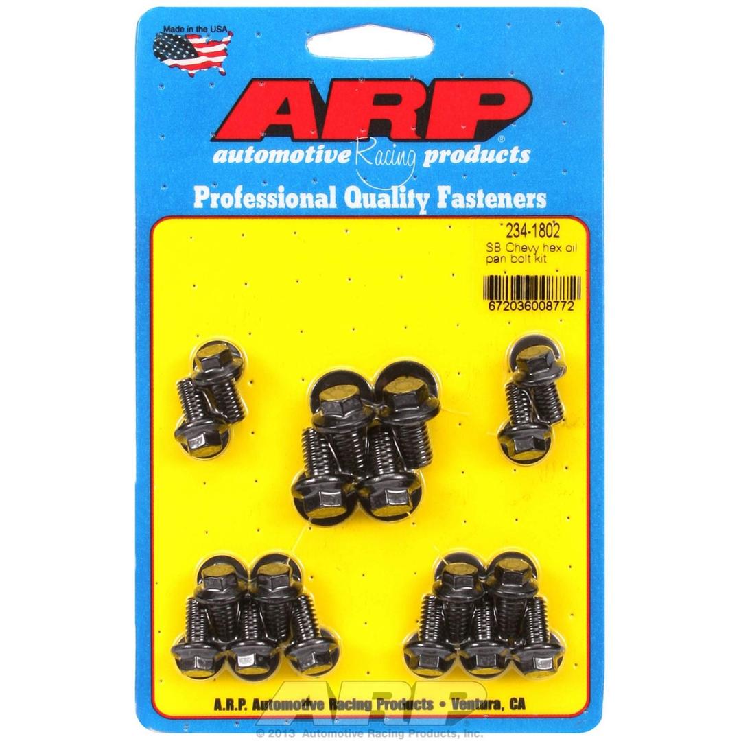 ARP 234-1802 Oil Pan Hex Bolt Kit, Black Chrome Moly Steel, For Select Chevrolet Small Block Applications - The Twister Group Tools product