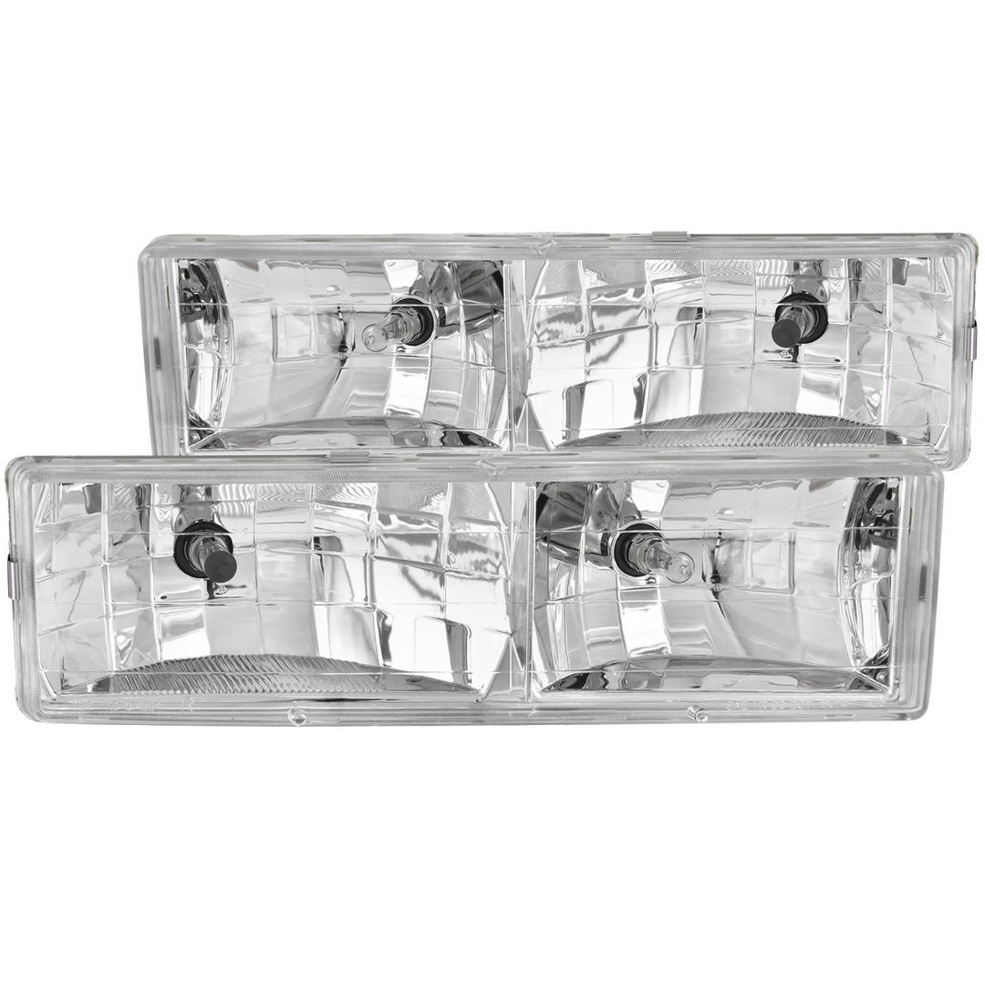 ANZO 111004 Chevrolet Crystal Chrome Headlight Assembly (Pair) - The Twister Group Tools product