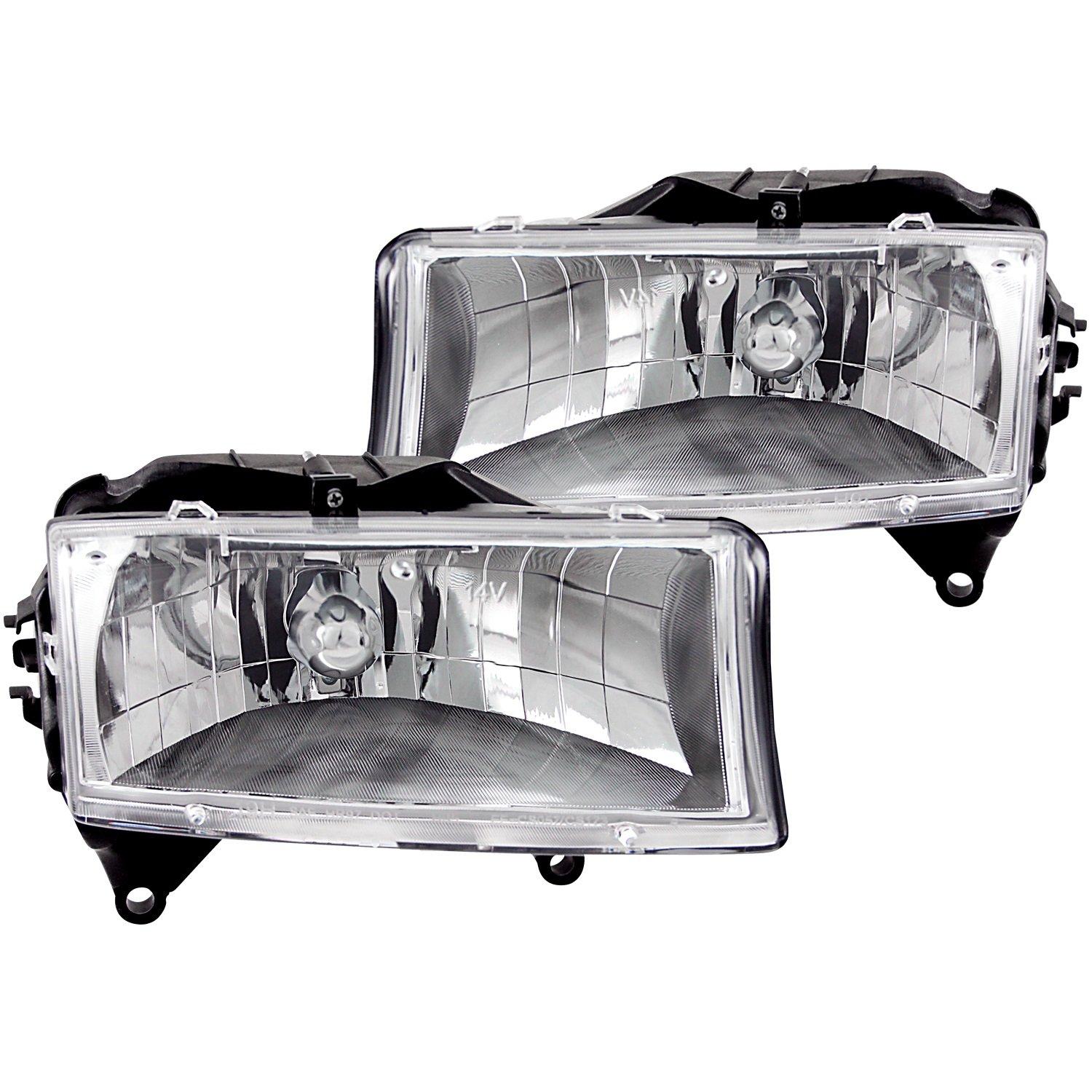 ANZO 111021 Dodge Dakota/Durango Crystal Chrome Headlight Assembly (Pair) - High quality product image showing ANZO 111021 Dodge Dakota/Durango Crystal Chrome Headlight Assembly (Pair) details and features