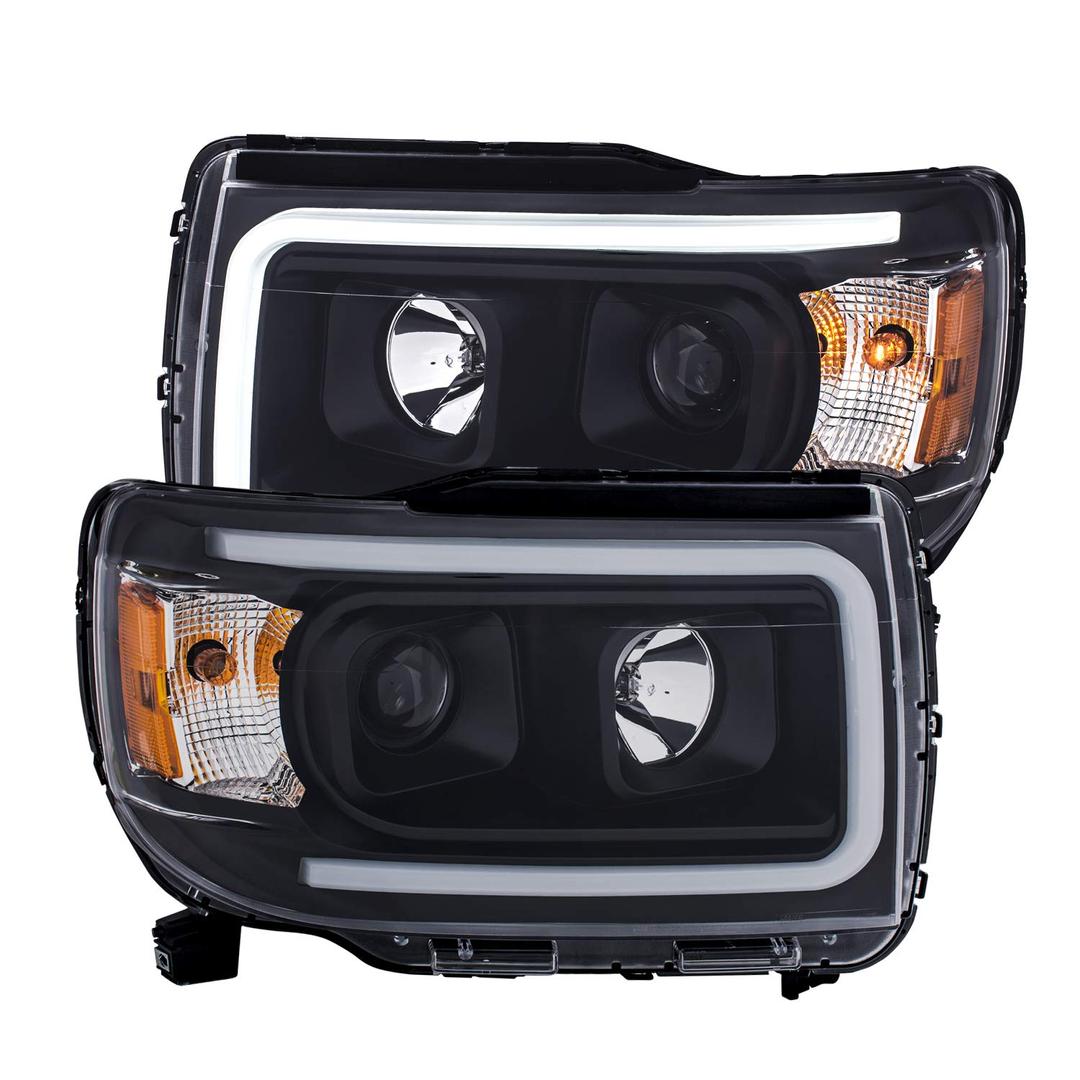ANZO 111381 GMC CANYON 15-18 PROJECTOR PLANK STYLE HEADLIGHT BLACK W/AMBER - The Twister Group Tools product