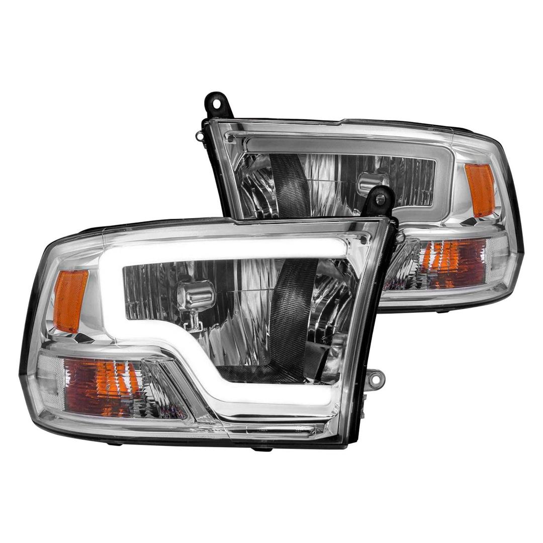 ANZO 111516 2009-2018 Ram 1500/2500/ 3500 Crystal Headlights w/Light Bar Chrome Housing - The Twister Group Tools product