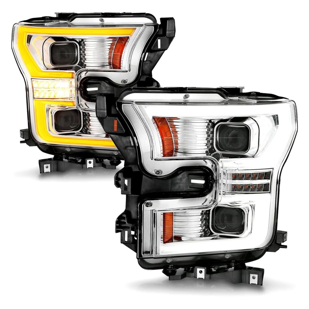 ANZO 111605 Chrome Seqential DRL Bar Projector LED Headlights - The Twister Group Tools product