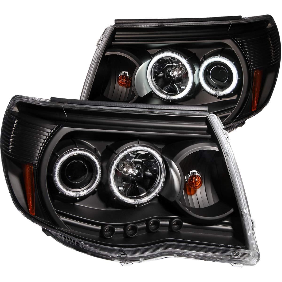 ANZO 121282 Black Clear Projector Halo Headlight for Toyota Tacoma (Pair) - High quality product image showing ANZO 121282 Black Clear Projector Halo Headlight for Toyota Tacoma (Pair) details and features