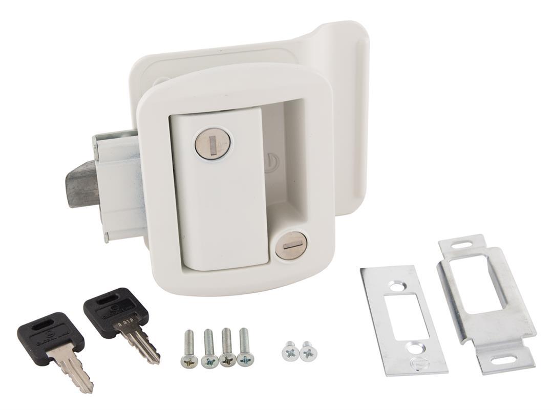 AP PRODUCTS 013571 White Global Travel Trailer Entrance Lock Set - The Twister Group Tools product