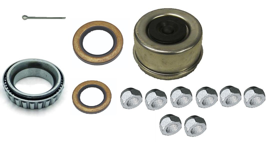 AP PRODUCTS 014060122 Trailer Wheel Bearing; Fits 6000 Pound Axle Capacity Hub; With Dust Cap/ Cotter Pin/ Eight 1/2-20 Inch 60 Degree Cone Wheel Nuts/ Double Lip Grease Seal/ Outer Bearing And Inner Bearing - The Twister Group Tools product
