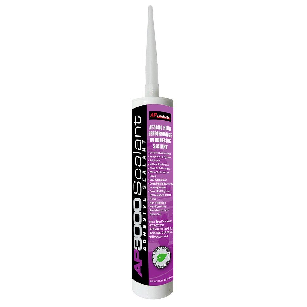 AP PRODUCTS 017-3001 AP3000 SEALANT BLACK-10.3OZ, Used For Truck/ Trailer/ RV And Bus Manufacturing; High Performance Adhesive Sealant; Black; 10.3 Ounce Cartridge; Single; VOC Compliant - High quality product image showing AP PRODUCTS 017-3001 AP3000 SEALANT BLACK-10.3OZ, Used For Truck/ Trailer/ RV And Bus Manufacturing; High Performance Adhesive Sealant; Black; 10.3 Ounce Cartridge; Single; VOC Compliant details and features