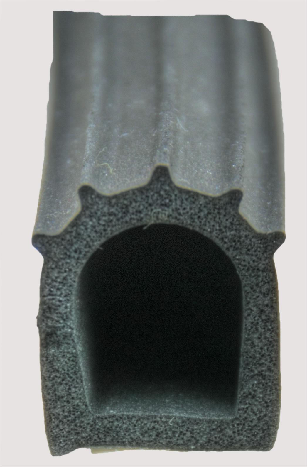 AP PRODUCTS 018023PT 018-023-PT Black 1 INCH x 1 INCH Ribbed Rubber D-Seal with Tape - The Twister Group Tools product