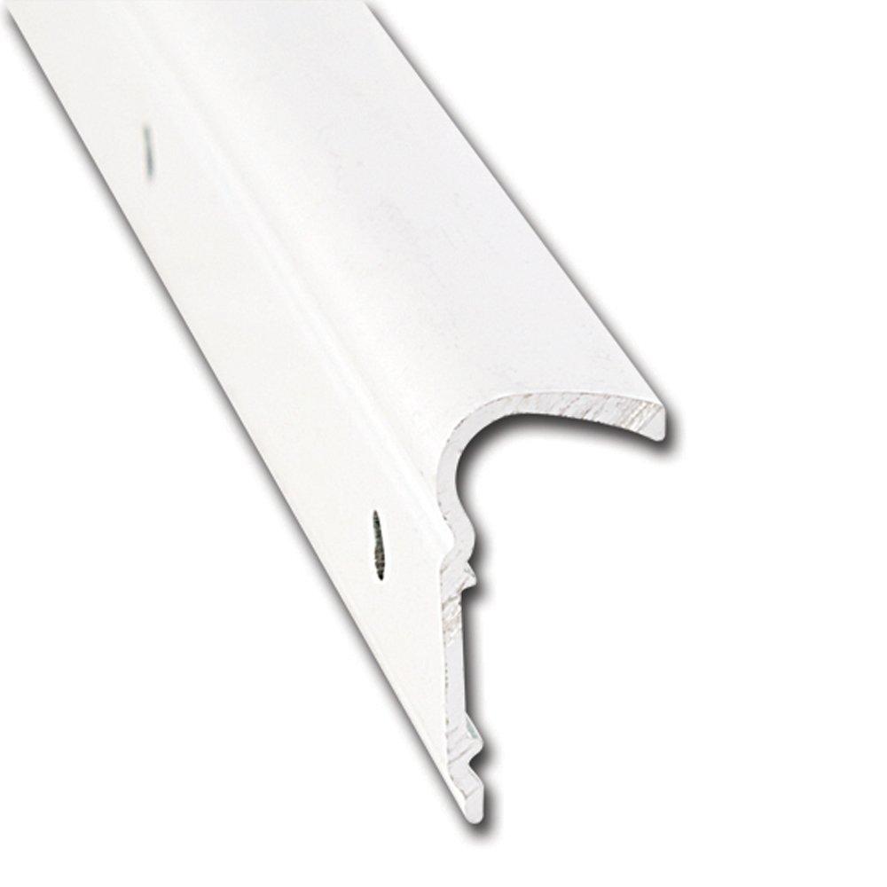 AP PRODUCTS 021-51101-8 ROOF TRIM P.WHT 8FT EA, Non-Insert Roof Rim Type; 1-1/8 Inch Height x 1/2 Inch Width x 8 Foot Length; Polar White; Aluminum; Single - High quality product image showing AP PRODUCTS 021-51101-8 ROOF TRIM P.WHT 8FT EA, Non-Insert Roof Rim Type; 1-1/8 Inch Height x 1/2 Inch Width x 8 Foot Length; Polar White; Aluminum; Single details and features