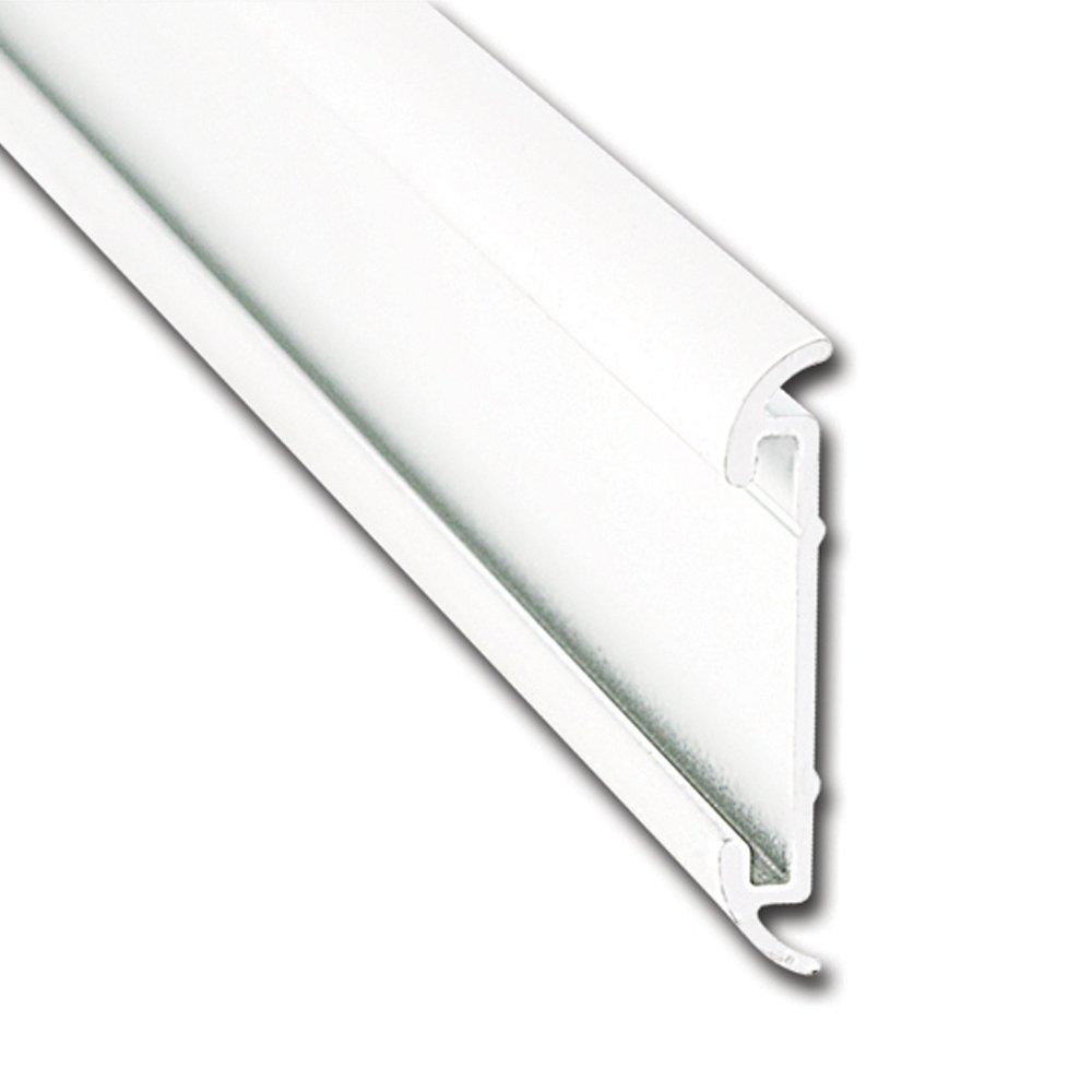 AP PRODUCTS 021-54601-16 FLAT TRIM W/P.WHT16FT EA, Flat Trim Type; With Insert; 1-1/4 Inch Height x 1/5 Inch Width x 16 Foot Length; Polar White; Aluminum; Single - High quality product image showing AP PRODUCTS 021-54601-16 FLAT TRIM W/P.WHT16FT EA, Flat Trim Type; With Insert; 1-1/4 Inch Height x 1/5 Inch Width x 16 Foot Length; Polar White; Aluminum; Single details and features
