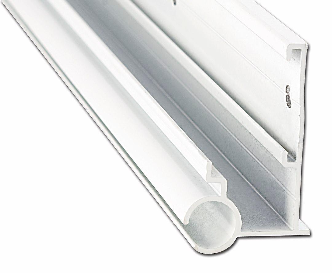 AP PRODUCTS 021-56301-16 GTR/AWN.RAIL P.WHT 16FT EA, With Insert Gutter Rail; Aluminum; 16 Foot Length x 1 Inch Width x 1-3/4 Inch Height; Polar White - The Twister Group Tools product