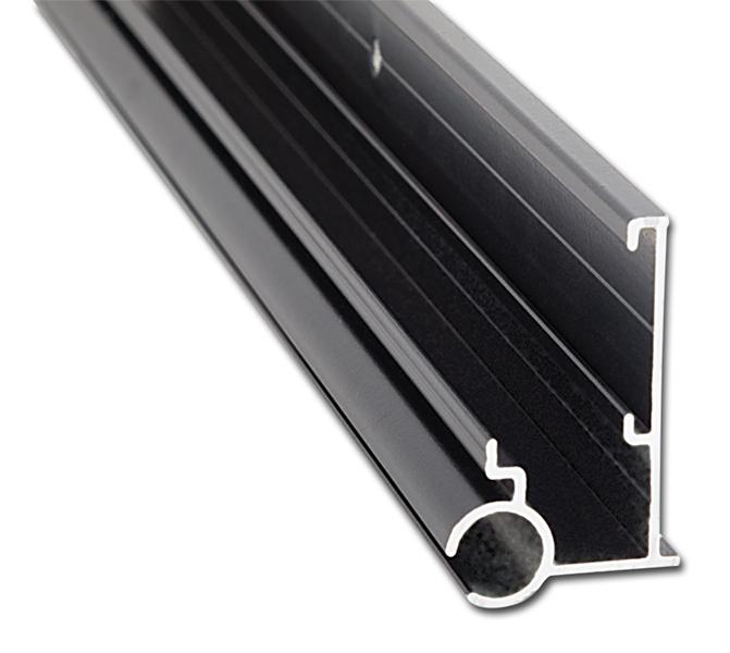 AP PRODUCTS 021-56302-8 GTR/AWN. RAIL BLK 8FT EA, With Insert Gutter Rail; Aluminum; 8 Foot Length x 1 Inch Width x 1-3/4 Inch Height; Black - High quality product image showing AP PRODUCTS 021-56302-8 GTR/AWN. RAIL BLK 8FT EA, With Insert Gutter Rail; Aluminum; 8 Foot Length x 1 Inch Width x 1-3/4 Inch Height; Black details and features