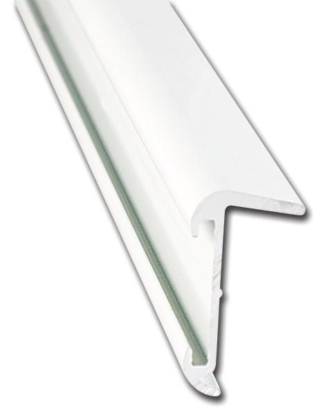 AP PRODUCTS 021-57401-16 ROOF EDGE P.WHT 16FT EA, Insert Roof Edge Type; 1-1/16 Inch Height x 5/8 Inch Width x 16 Foot Length; Polar White; Aluminum; Single - The Twister Group Tools product