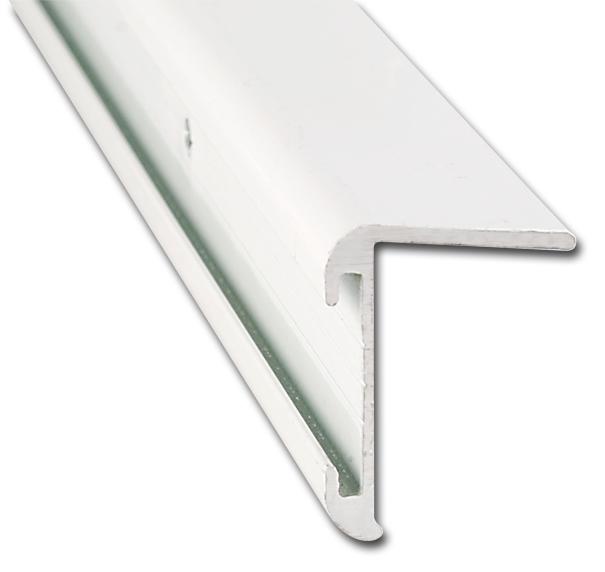 AP PRODUCTS 021-85201-16 L.LEG CRNR P.WHT 16FT EA, Long Leg Insert Corner Molding Type; 1-1/4 Inch Height x 31/32 Inch Width x 16 Foot Length; Polar White; Aluminum - The Twister Group Tools product