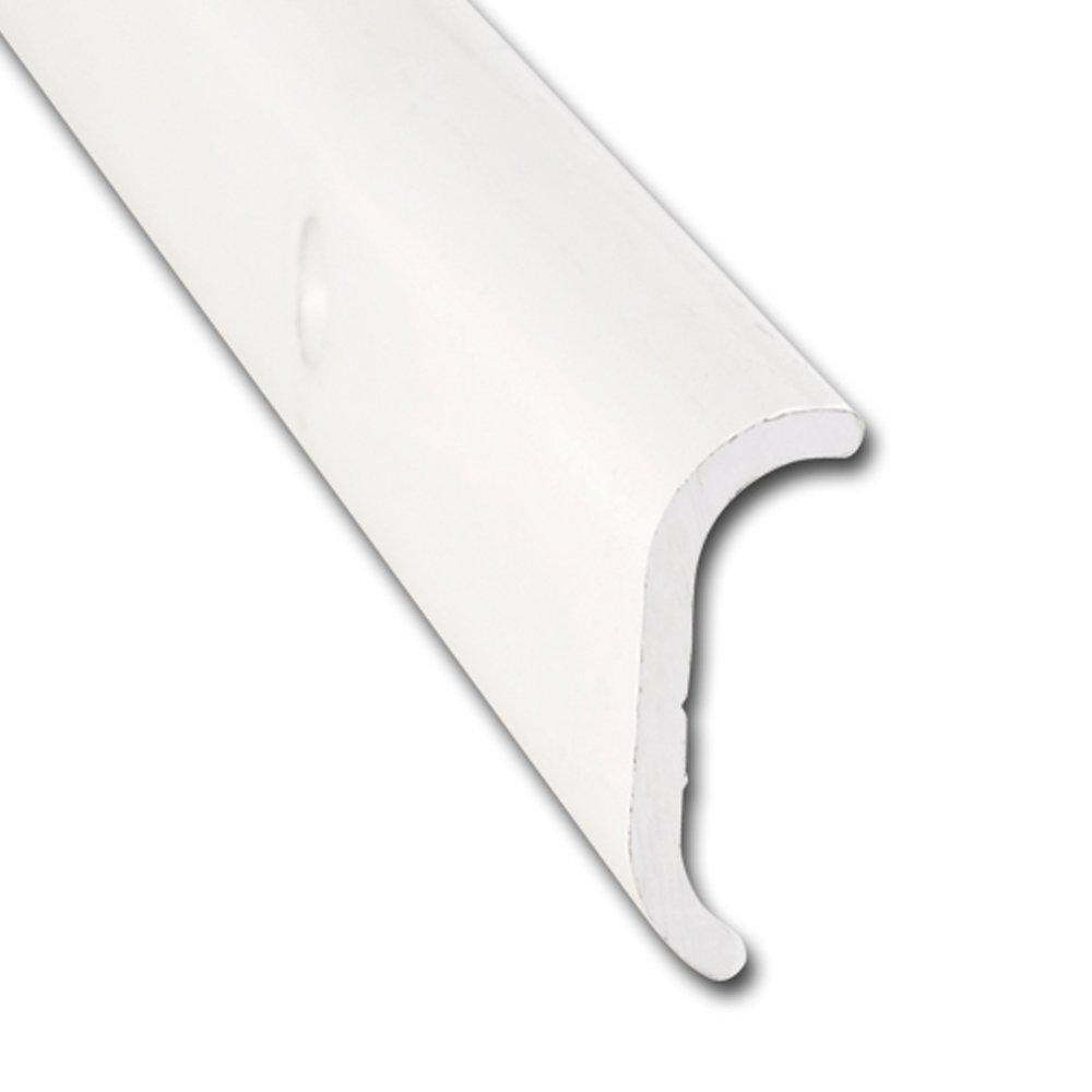 AP PRODUCTS 021-86001-16 S.LEG NNTRIM P.WHT 16FT EA, Short Leg Trim Type; 1 Inch Height x 1/3 Inch Width x 16 Foot Length; Polar White; Aluminum - High quality product image showing AP PRODUCTS 021-86001-16 S.LEG NNTRIM P.WHT 16FT EA, Short Leg Trim Type; 1 Inch Height x 1/3 Inch Width x 16 Foot Length; Polar White; Aluminum details and features