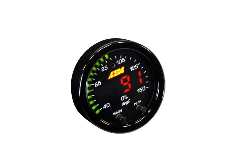 AEM 30-0302 X-Series Temperature Gauge, Black