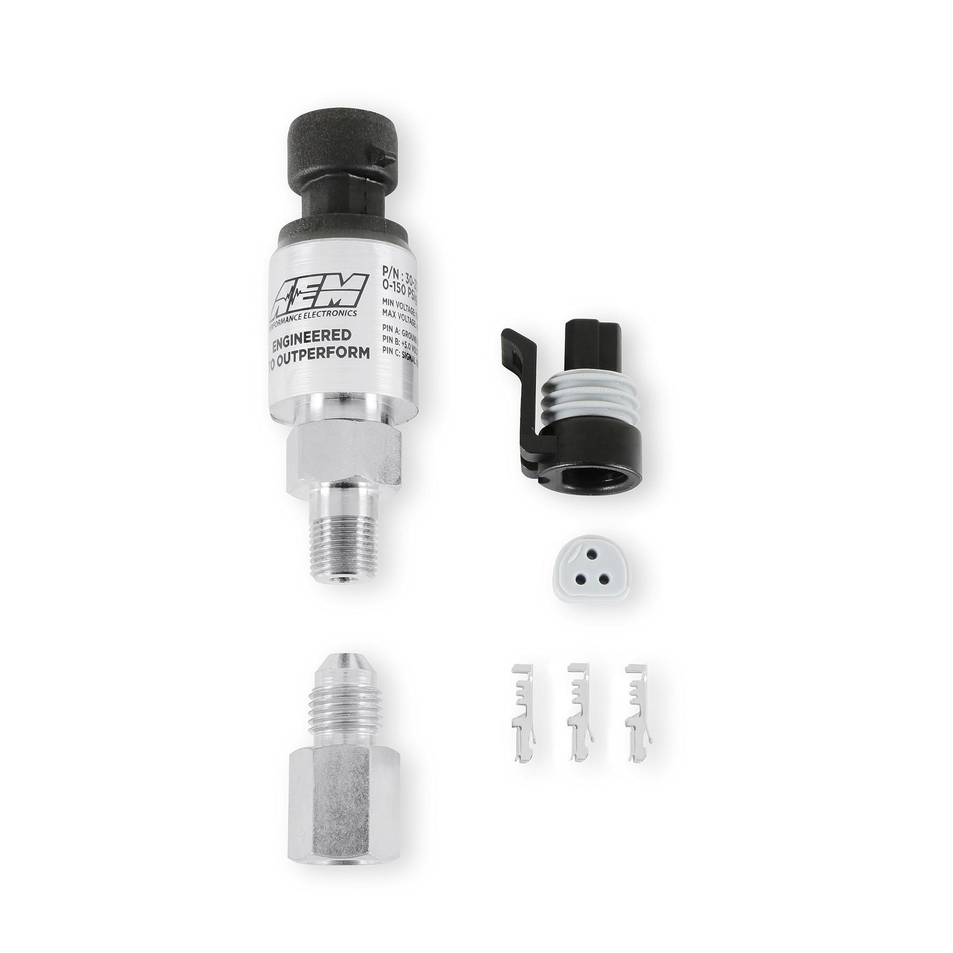 AEM 30-2130-150 Stainless Steel PSIg Sensors - 150 PSI - High quality product image showing AEM 30-2130-150 Stainless Steel PSIg Sensors - 150 PSI details and features
