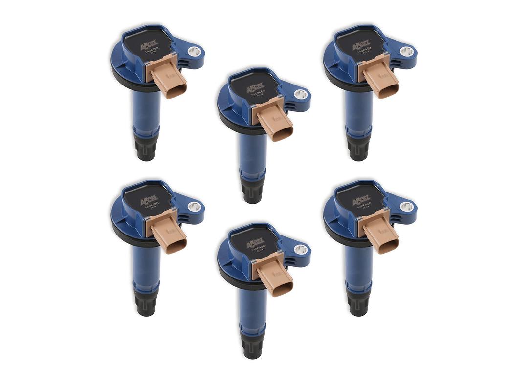 ACCEL 140646B-6 SuperCoil Ignition Coil - Blue - 6-Pack (3-Pin) - The Twister Group Tools product