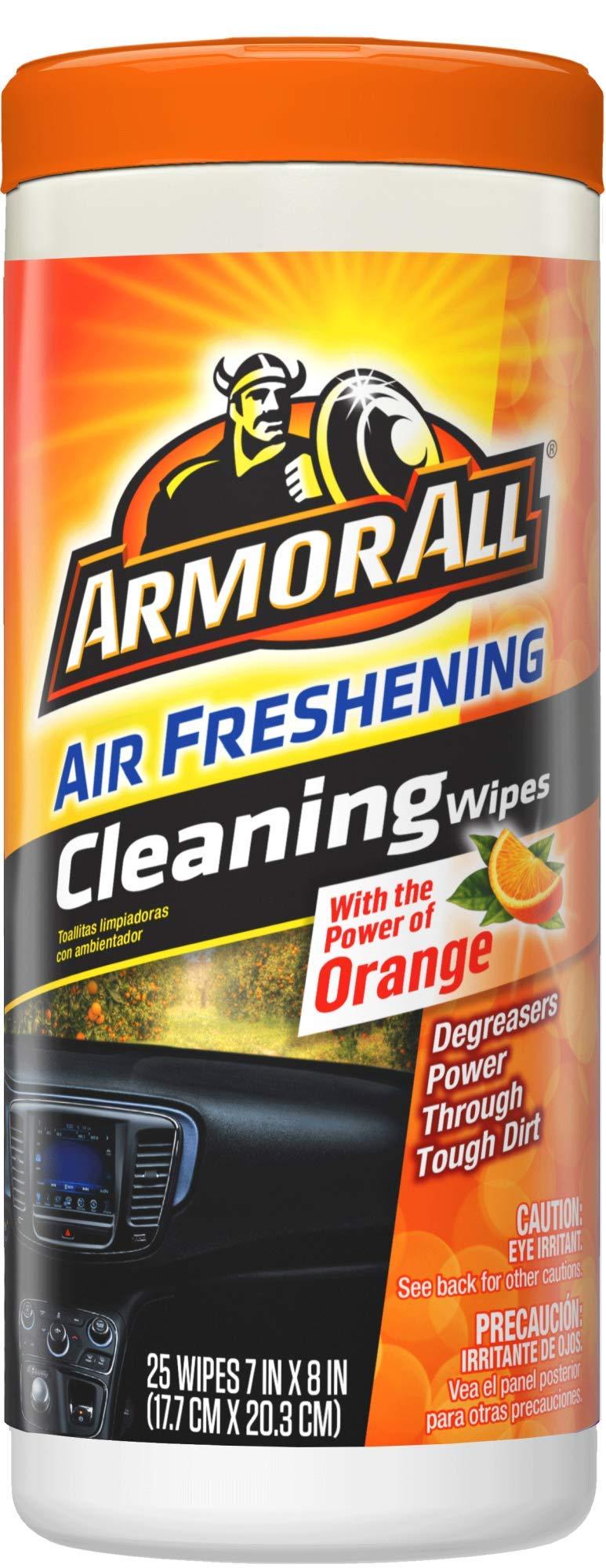ARMOR ALL 10260B Car Interior Cleaner Wipes, Car Cleaning Wipes with Orange Cleans Dirt and Dust in Cars, Trucks and Motorcycles, 25 Count - High quality product image showing ARMOR ALL 10260B Car Interior Cleaner Wipes, Car Cleaning Wipes with Orange Cleans Dirt and Dust in Cars, Trucks and Motorcycles, 25 Count details and features