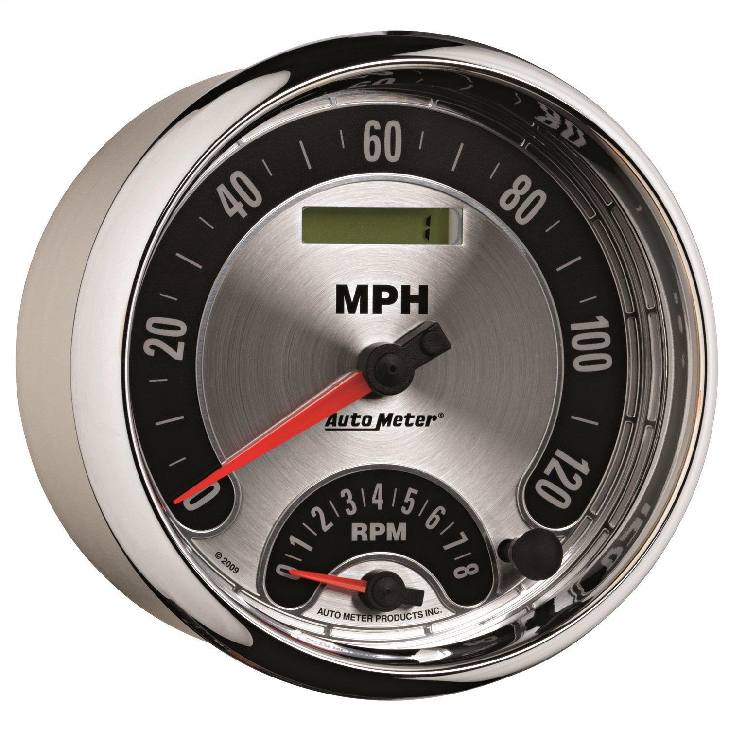 AUTO METER 1295 American Muscle 5 INCH 0 - 8000 RPM / 120 mph Tachometer/Speedometer Combo Gauge - High quality product image showing AUTO METER 1295 American Muscle 5 INCH 0 - 8000 RPM / 120 mph Tachometer/Speedometer Combo Gauge details and features