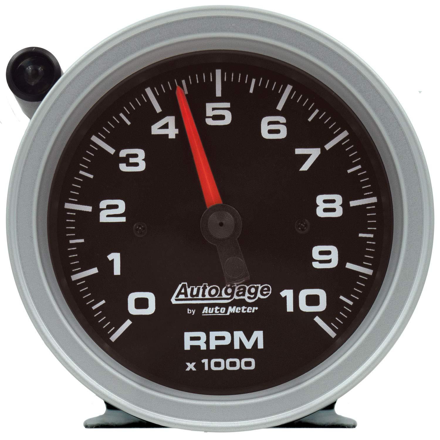 AUTO METER 233908 Auto Gage 3-3/4 INCH Tachometer 0-10,000 RPM w/Black Dial & Shift-Light - High quality product image showing AUTO METER 233908 Auto Gage 3-3/4 INCH Tachometer 0-10,000 RPM w/Black Dial & Shift-Light details and features