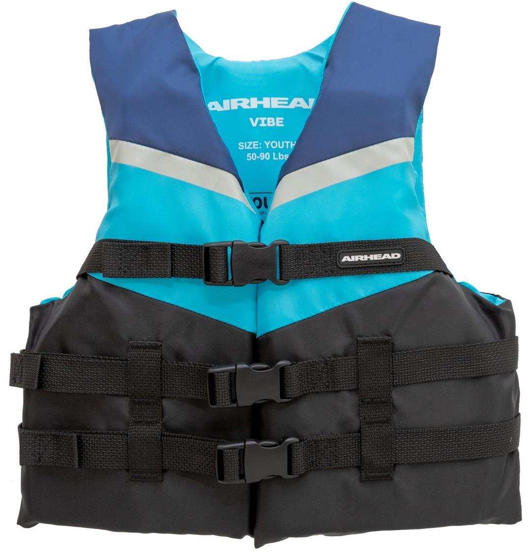 AIRHEAD 3005303ABL Vibe Life Vest, Closed Sided PFD, Youth - High quality product image showing AIRHEAD 3005303ABL Vibe Life Vest, Closed Sided PFD, Youth details and features