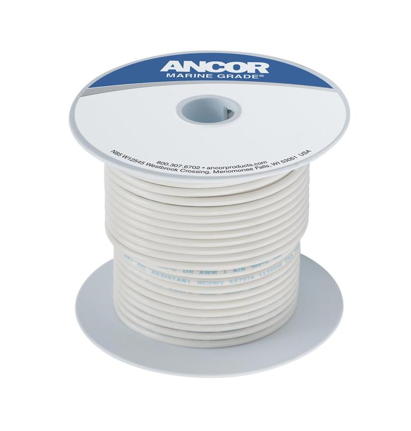 ANCOR 100910 WHITE 18 AWG TINNED COPPER WIRE - 100