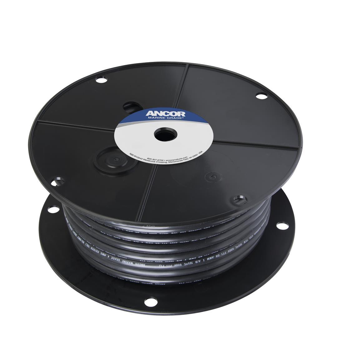 ANCOR 113050 Tinned Copper Battery Cable, 4 AWG (19mm2), Black - 500ft - The Twister Group Tools product