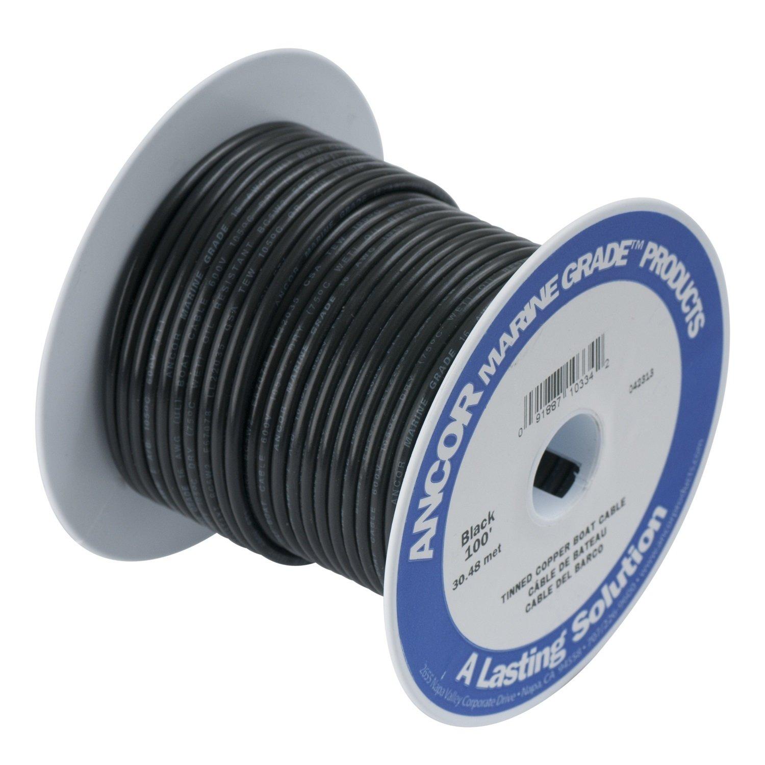 ANCOR 119010_COLLISION COLLISION Tinned Copper Battery Cable, 4/0 AWG (103mm2), Black - 100ft - High quality product image showing ANCOR 119010_COLLISION COLLISION Tinned Copper Battery Cable, 4/0 AWG (103mm2), Black - 100ft details and features