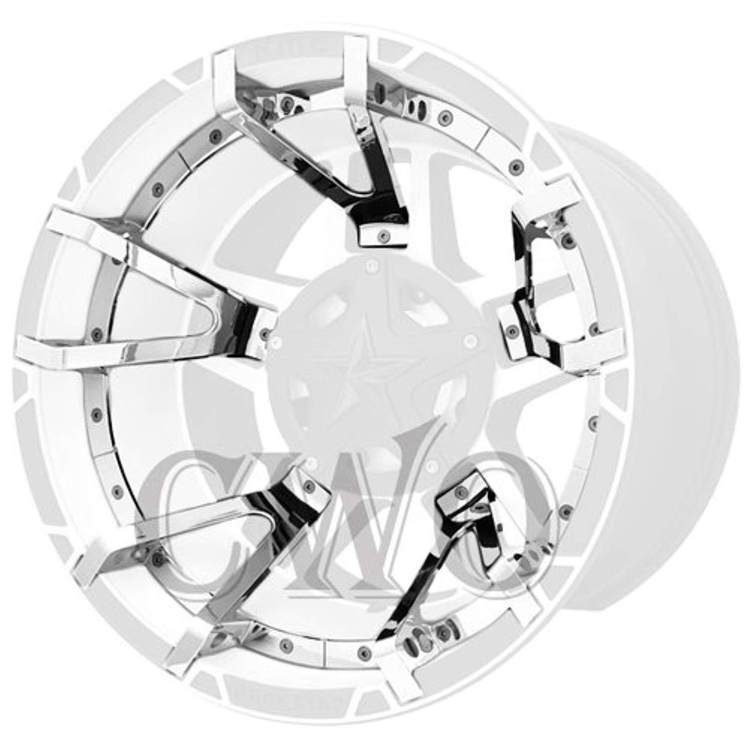 WHEEL PROS 827SS780-CH Wheel Spoke Insert; Fits XD827 Series 17 x 8 Size Rims; Chrome Plated Split Spoke; Pack Of 5; With Screws - High quality product image showing WHEEL PROS 827SS780-CH Wheel Spoke Insert; Fits XD827 Series 17 x 8 Size Rims; Chrome Plated Split Spoke; Pack Of 5; With Screws details and features