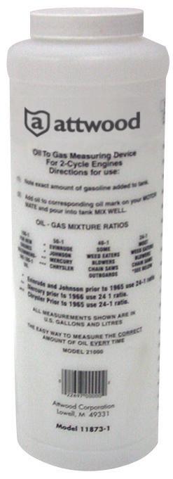 ATTWOOD 118731 11873-1 Wide-Mouth Marine Fuel/Oil Mixing Bottle 1-Quart - The Twister Group Tools product