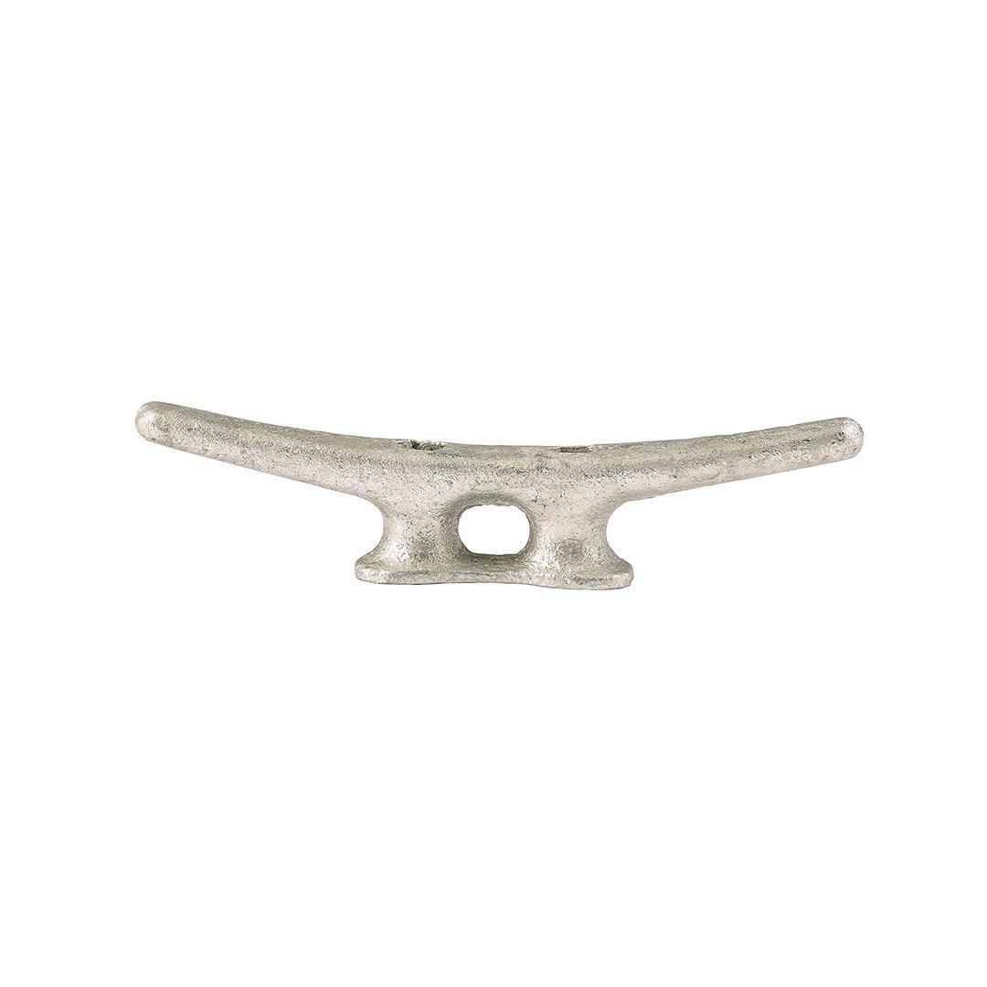 ATTWOOD 12102L3 Cast Iron Cleat 8 in. Long, 1 1/8 in. Wide, 1 5/8 in. High, Requires Two (2) 3/8-In. Fasteners, Silver - High quality product image showing ATTWOOD 12102L3 Cast Iron Cleat 8 in. Long, 1 1/8 in. Wide, 1 5/8 in. High, Requires Two (2) 3/8-In. Fasteners, Silver details and features