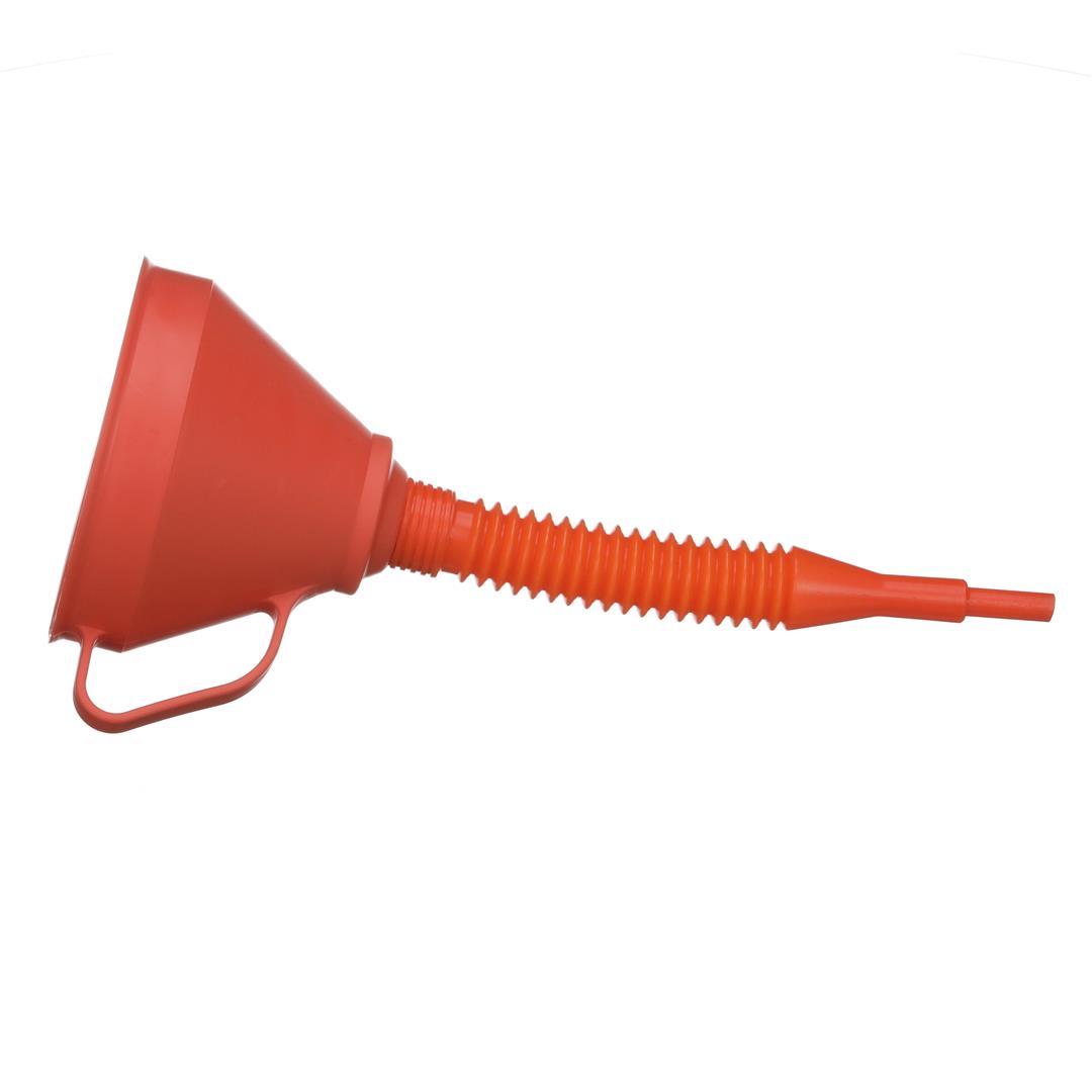 ATTWOOD 145801 14580-1 Marine Non-Splashing Filter Funnel with Handle and Long Flexible Nozzle, Red Finish - High quality product image showing ATTWOOD 145801 14580-1 Marine Non-Splashing Filter Funnel with Handle and Long Flexible Nozzle, Red Finish details and features