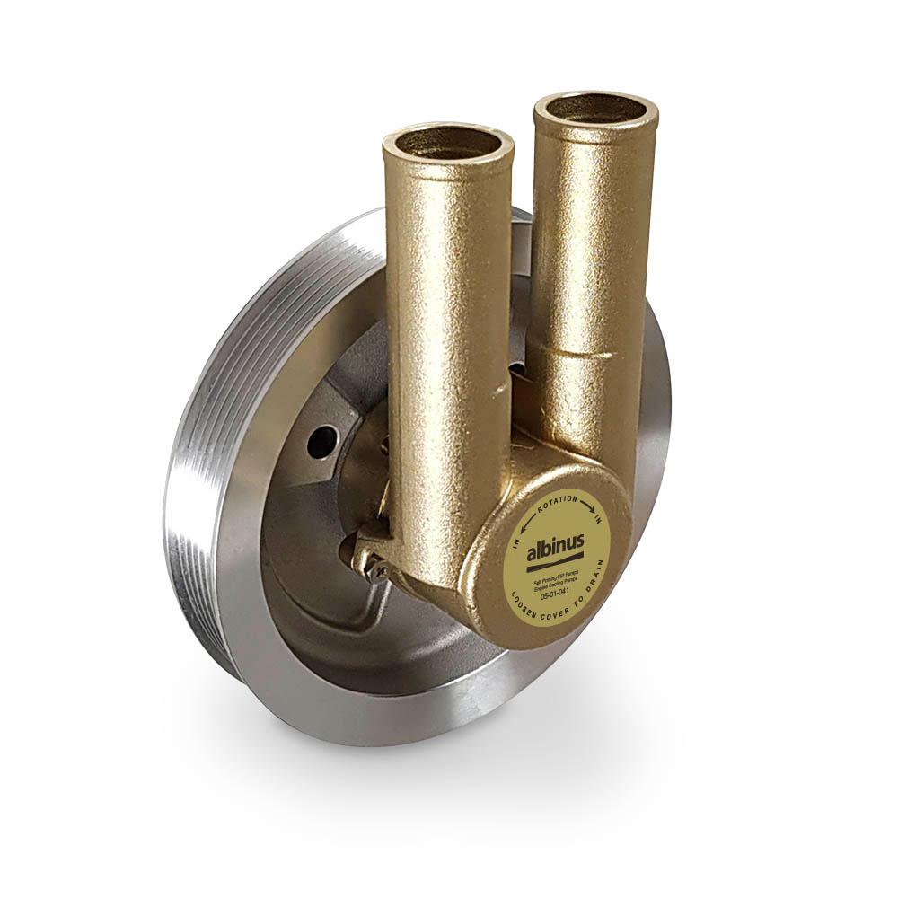 ALBIN 05-01-041 ENGINE COOLING PUMP SERPENTINE BELT, 1 Groove Serpentine Belt Pulley; Self-Priming FIP Pump; Fits 4.3/ 5.0/ 5.7L Volvo Penta Engines - The Twister Group Tools product